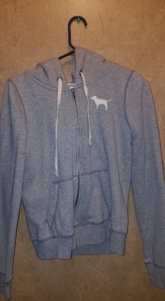 VS Pink zip up sweater